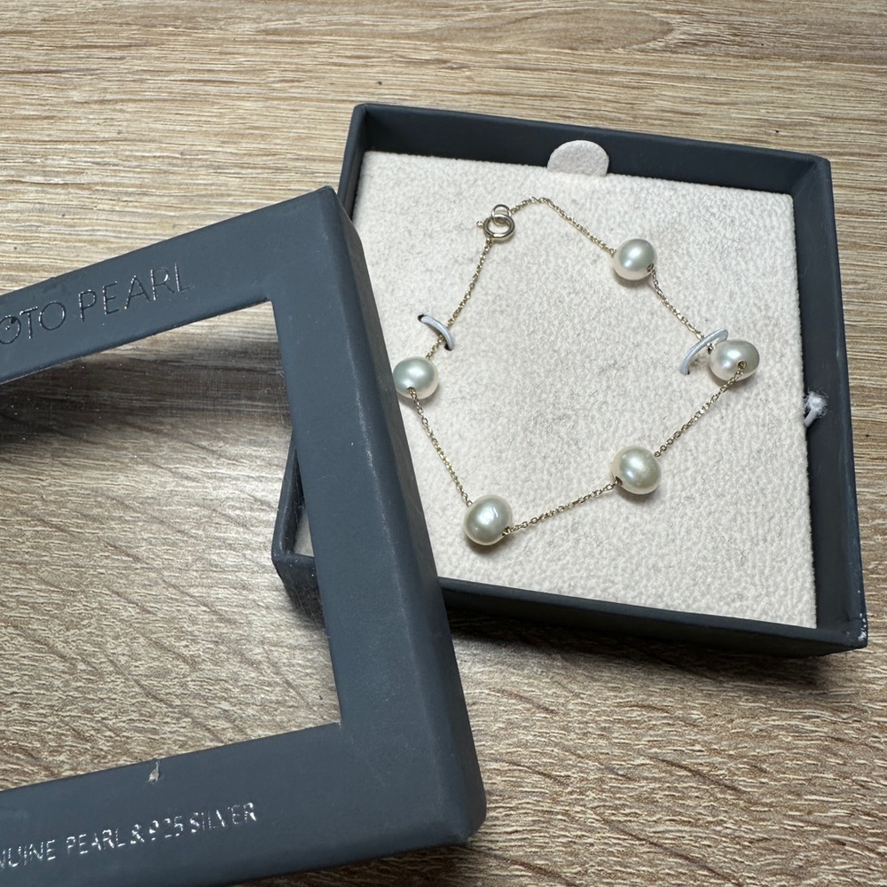 Gold vermeil pearl bracelet